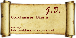 Goldhammer Diána névjegykártya